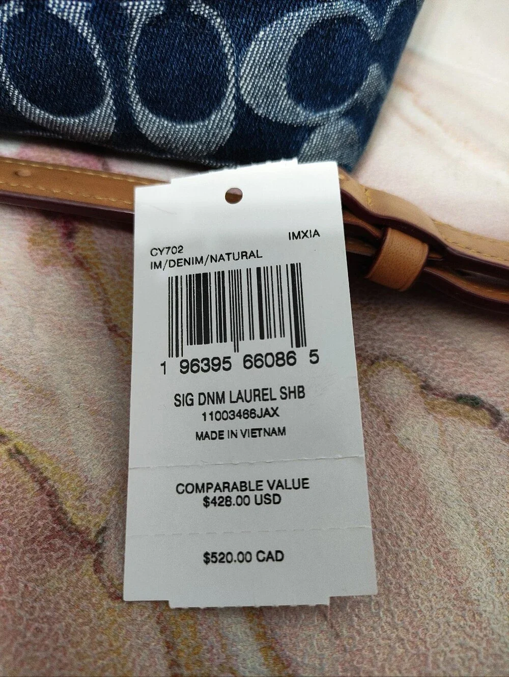 Coach CY702 Laurel Shoulder Bag in Signature Denim - Picture 10 of 16